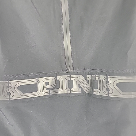 NEW Victoria's Secret PINK Zip It Windbreaker Jacket Half Zip Hoodie Black Sz S - Picture 2 of 9